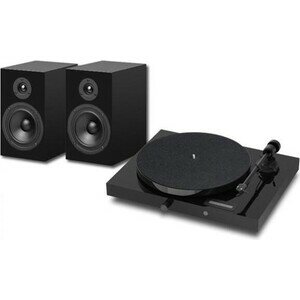 Виниловый проигрыватель с колонками Pro-Ject SET JUKEBOX E1 + SPEAKER BOX 5 BLACK/BLACK