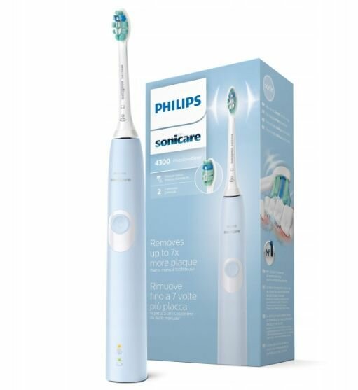 Электрическая звуковая зубная щетка Philips Sonicare ProtectiveClean 4300 HX6803/04, голубой