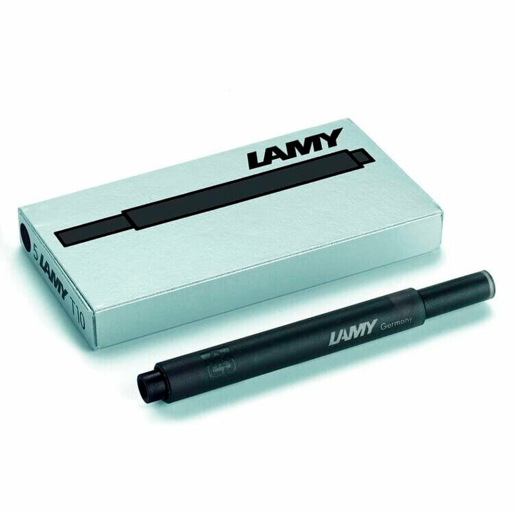 Набор чернильных картриджей для перьевой ручки Lamy T10, цвет - черный, 5 шт