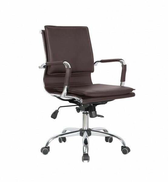 Офисное кресло College CLG-617 LXH-B для руководителя, макс. нагрузка 120 кг, металлический каркас, регулировка высоты коричневый