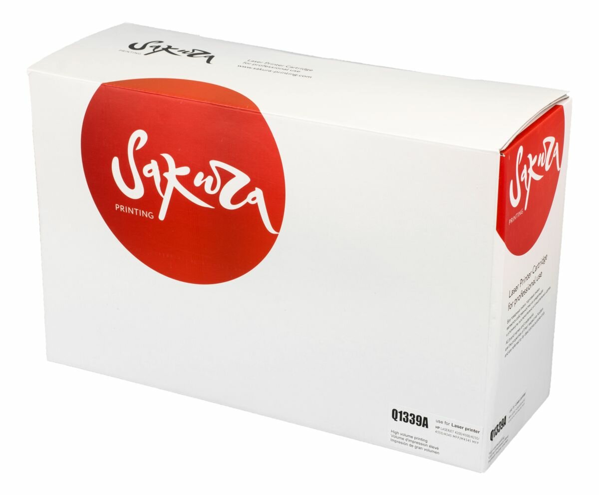 Картридж SAKURA Q1339A для HP, черный, 12000 к. LJ 4300