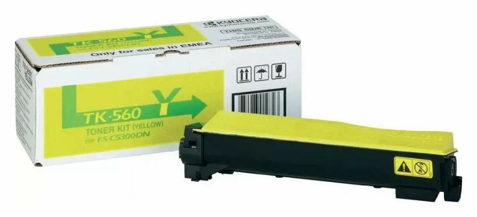 Картридж Kyocera Тонер-картридж TK-560Y 10000 стр. Yellow для P6030cdn, FS-C5300DN, FS-C5350DN