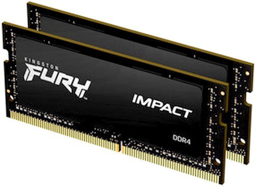 Оперативная память Kingston SO-DIMM DDR4 64Gb (2x32Gb) 2666MHz pc-21300 FURY Impact Black (KF426S16IBK2/64)