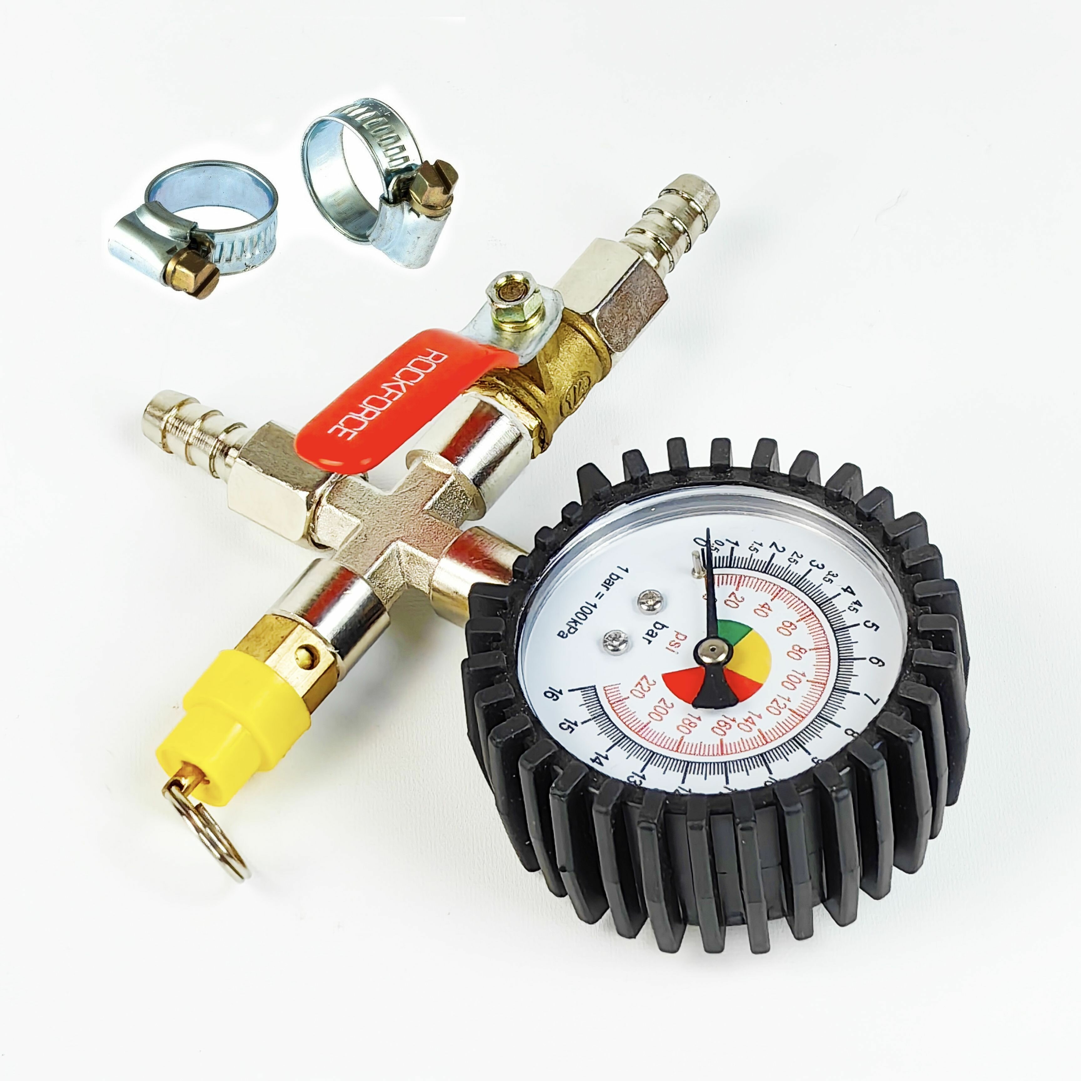 Узел контроля давления с предохранительным клапаном для пневмозаглушек и гидрозатворов ADR Tools - фотография № 4