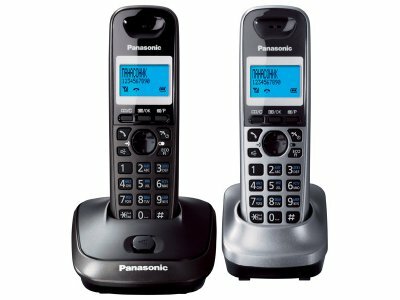 Радиотелефон с 2 трубками Panasonic KX-TG2512RU2 металлик/темный металлик (2 радиотрубки в комплекте)