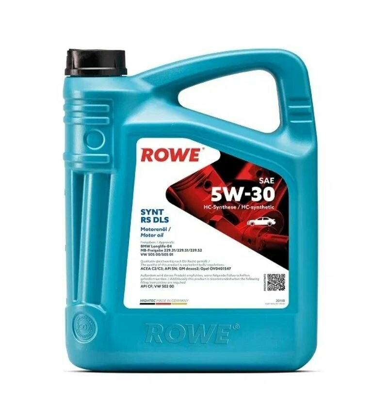 Масло моторное ROWE HIGHTEC SYNT RS DLS SAE 5W-30 4л 20118-0040-99