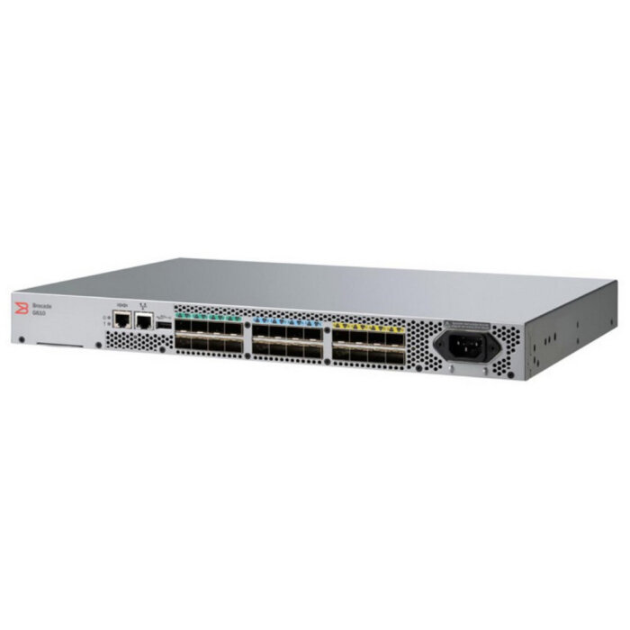 G610 24-port FC Switch, 8-port licensed, included 8x 32Gb SWL SFP+ transceivers, 1 PS, Rail Kit (+Рельса белая коробка)