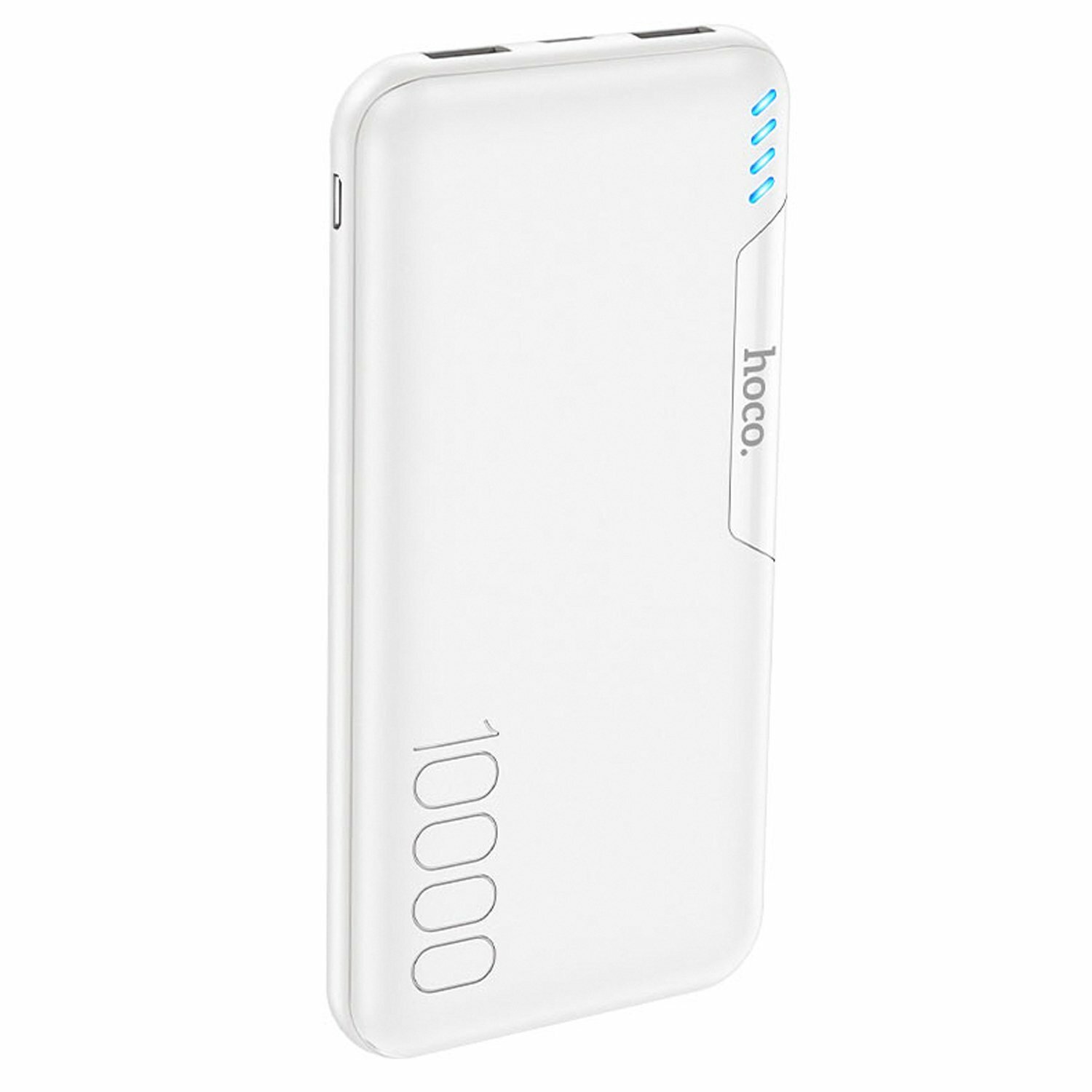 Внешний аккумулятор (Power Bank) Hoco J82 Easylink для 10000mAh (Micro-USB, Type-C, USB 2A) (белый)