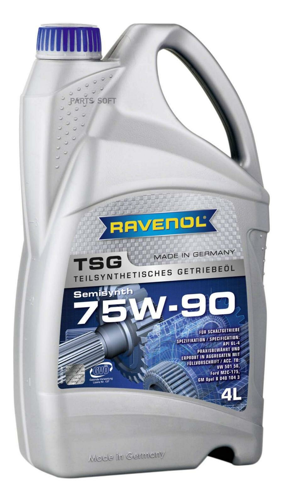 Трансмиссионное Масло Ravenol Tsg Sae 75W-90 Gl-4 ( 4Л) New Ravenol арт. 1222101-004-01-999