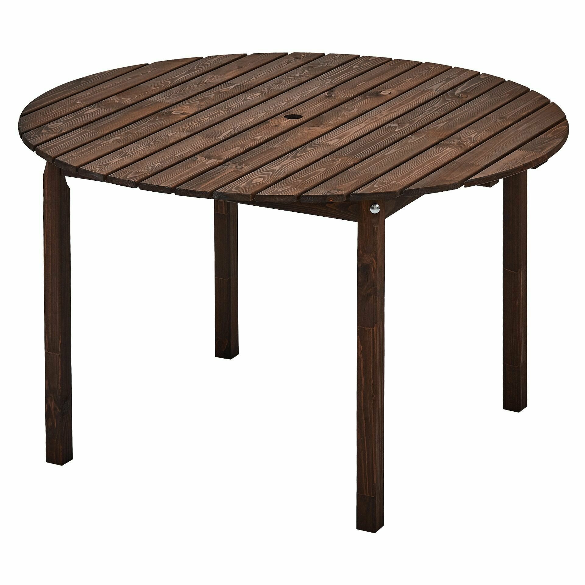 Садовый деревянный круглый обеденный стол, 120*120см, Кингстон - фотография № 2