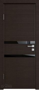 Дверь Модерн ДО-513 венге горизонтальный (стекло черное)