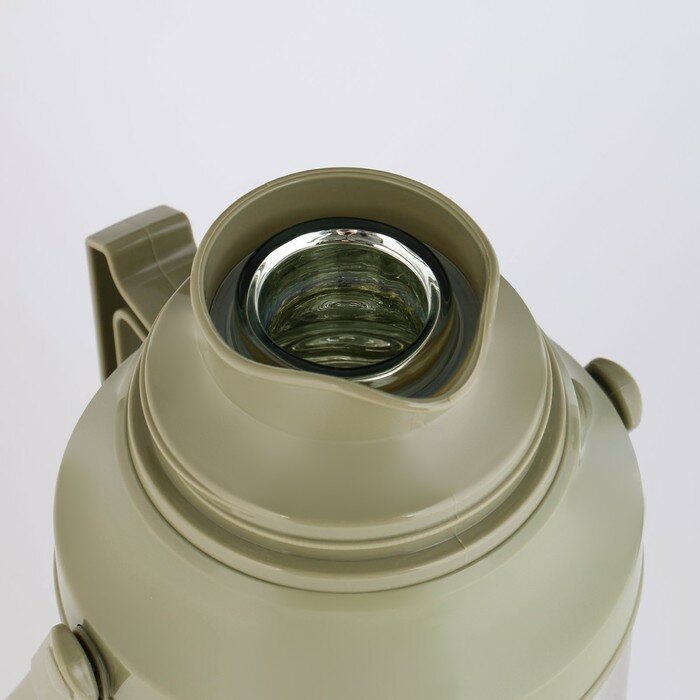Термос со стеклянной колбой 3.2 л, сохраняет тепло 12 ч, с кружкой, микс - фотография № 4