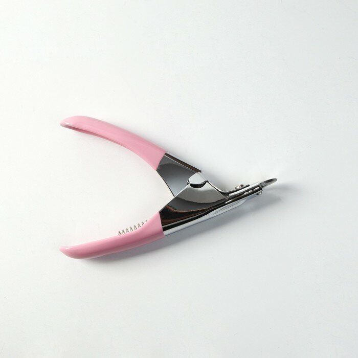 Когтерез-гильотина с прорезиненной ручкой, отверстие 7 мм, розовый - фотография № 4