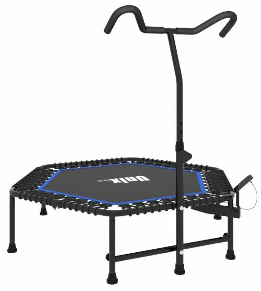 Спортивный батут UNIX line Fitness Blue PRO 130 cм макс. нагрузка 130 кг, диаметр 4.3 ft, складной, с ручкой