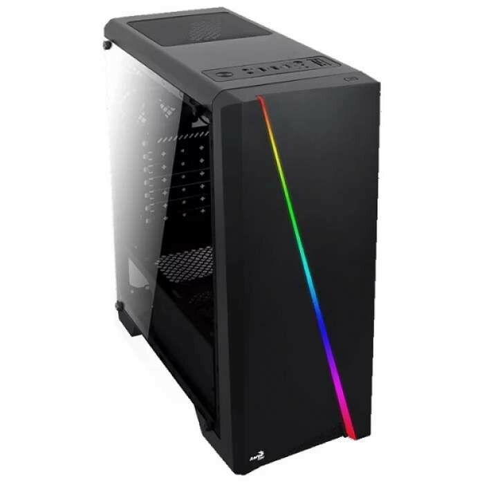 Корпус Aerocool Cylon, ATX, без БП, RGB-подсветка, окно, картридер, 1x USB 3.0 + 2x USB 2.0, 1х120 мм вентилятор в комплекте