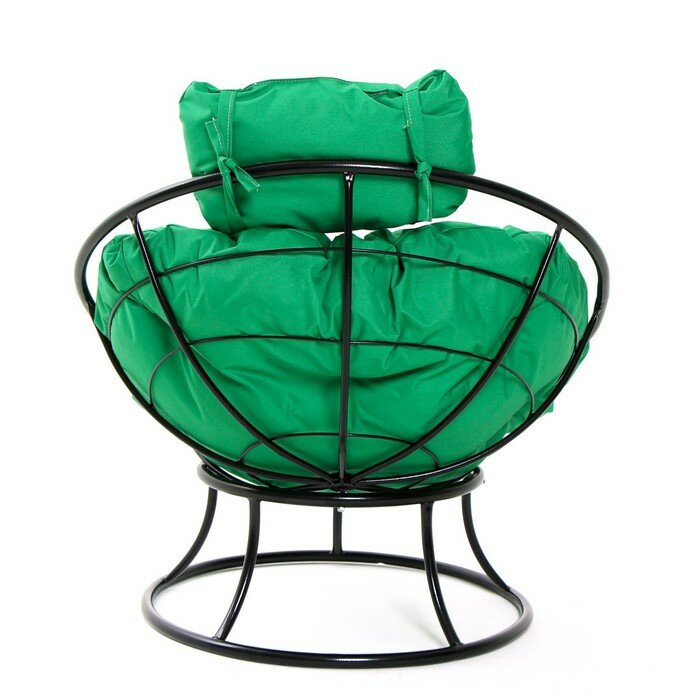 Кресло "Папасан" мини, с зелёной подушкой, 81х68х77см - фотография № 7