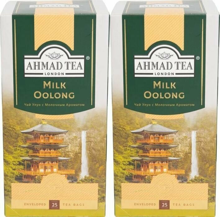 Ahmad Tea Чай Milk Oolong зеленый 25 пакетиков 2 уп - фотография № 1