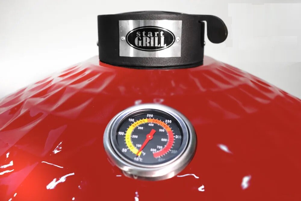 Керамический гриль-барбекю Start Grill 24 дюйма/61 см (красный) - фотография № 6