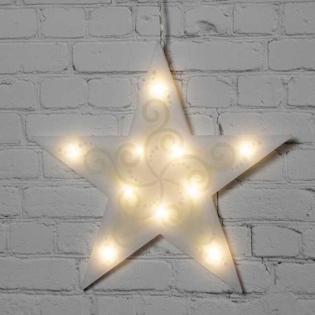 Snowhouse Светящееся украшение на присоске Звезда 25*30 см, 10 теплых белых LED ламп на батарейке ST-10WW