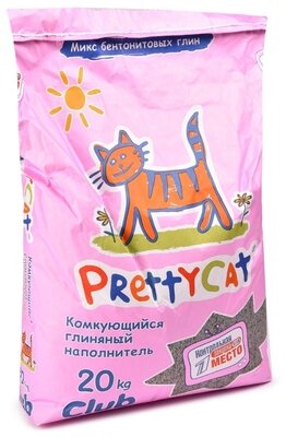 PrettyCat наполнитель комкующийся для кошачьих туалетов "Euro Mix" 20 кг Club (замена 620123) .