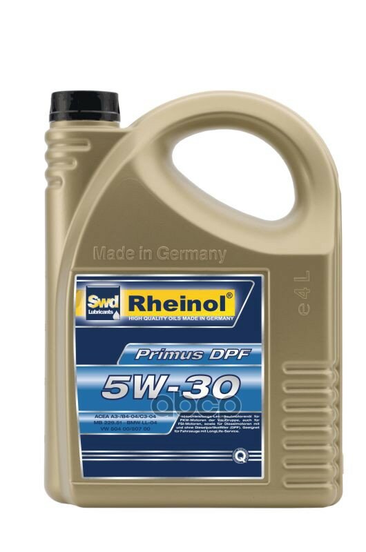 Swd Rheinol Primus Dpf 5W-30 (4Л) SWD Rheinol арт. 30180470