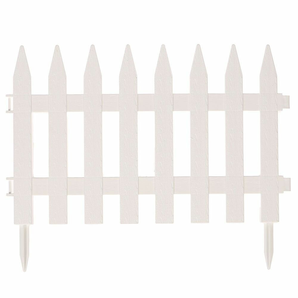 Забор декоративный пластмасса, Palisad, Частокол №1, 28х3 м, бел, ЗД01 - фотография № 3