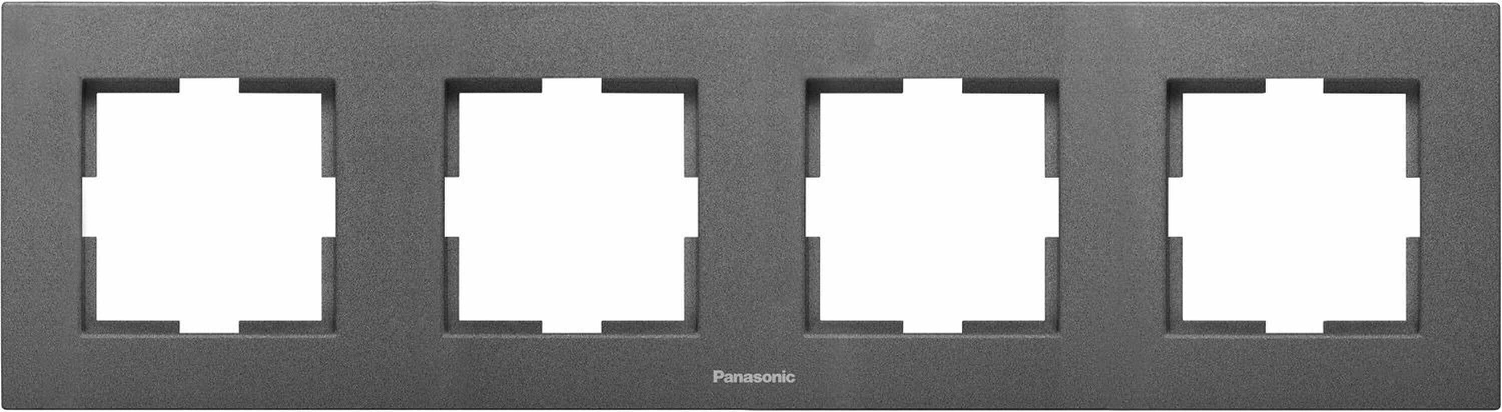 Рамка Panasonic Karre Plus WKTF08042DG-RU 4x горизонтальный монтаж пластик дымчатый (упак:1шт)