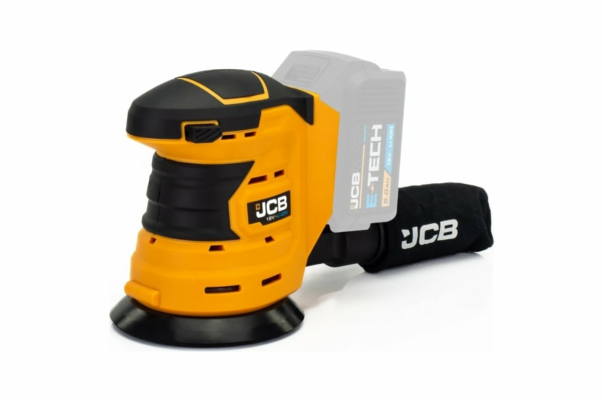JCB Шлифмашина орбитальная аккумуляторная 18V, 0-10 000об/мин, диаметр диска 125 мм, без аккумулятора JCB-18OS-B-E(57239)