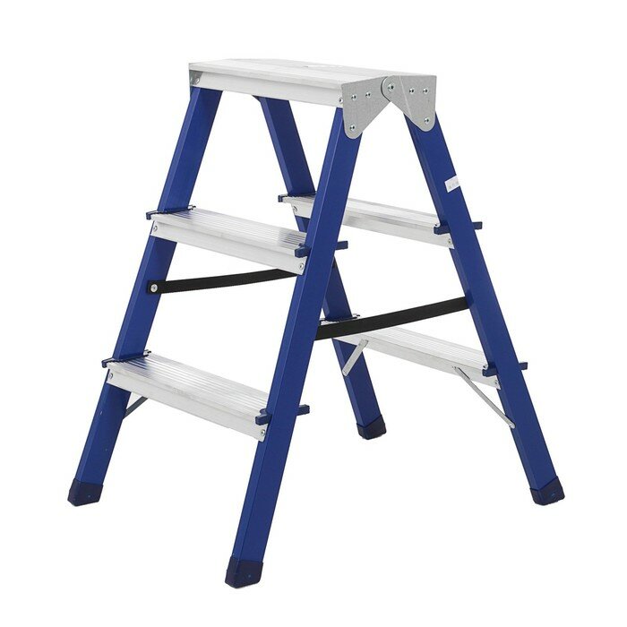 фото Стремянка тундра, комбинированная, двухсторонняя, 3 ступени, 650 мм