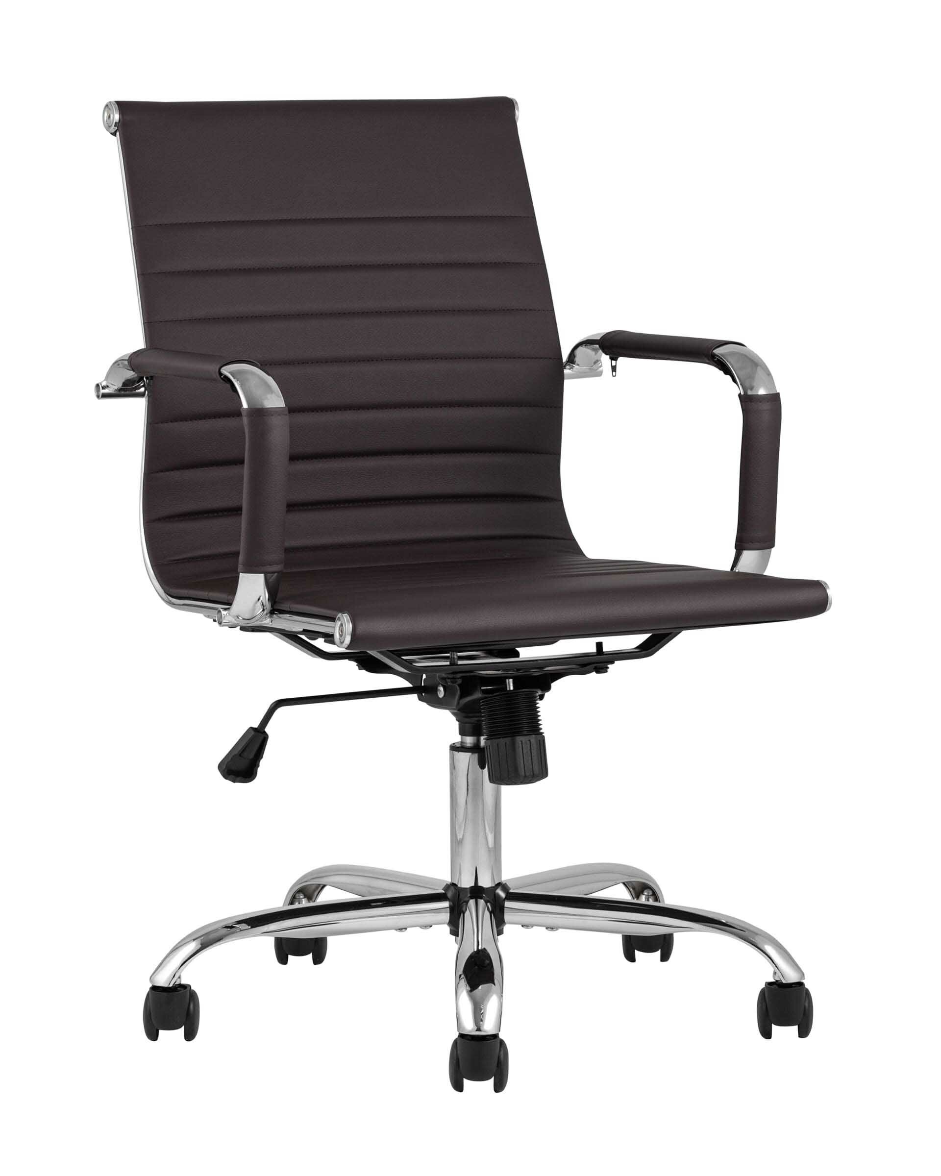 Компьютерное кресло TRIXETY SOFTI, коричневая экокожа - фотография № 1