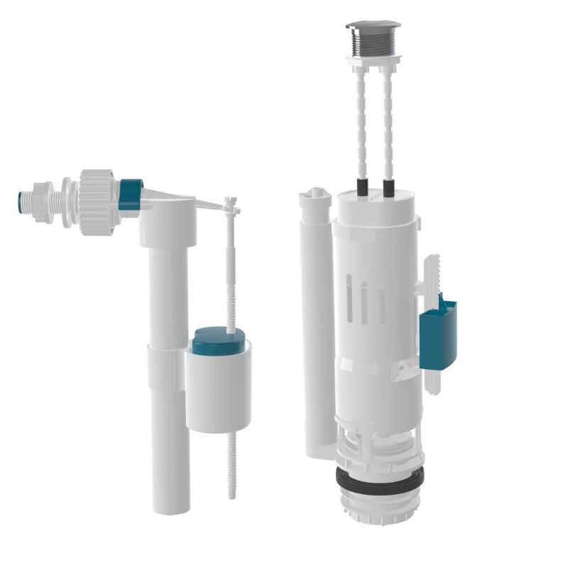 фото Арматура смывная, двойной слив 3/6л, бок. подача Nova 4140