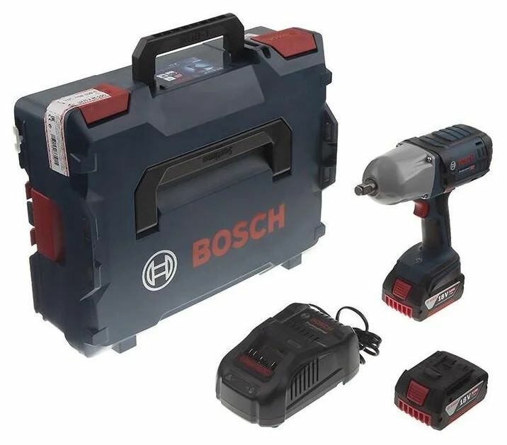 Аккумуляторный ударный гайковерт Bosch GDS 18 V-LI HT 5.0Ач х2 L-BOXX (06019B130A) - фотография № 15