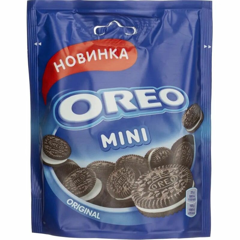 Печенье Oreo Mini с какао и ванильным вкусом 100г 6 шт - фотография № 2