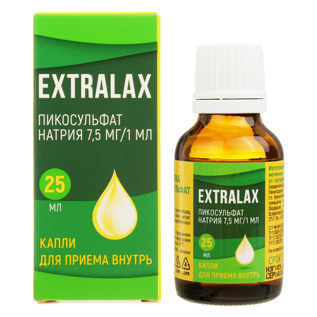 Extralax Пикосульфат натрия р-р для прием. внутрь