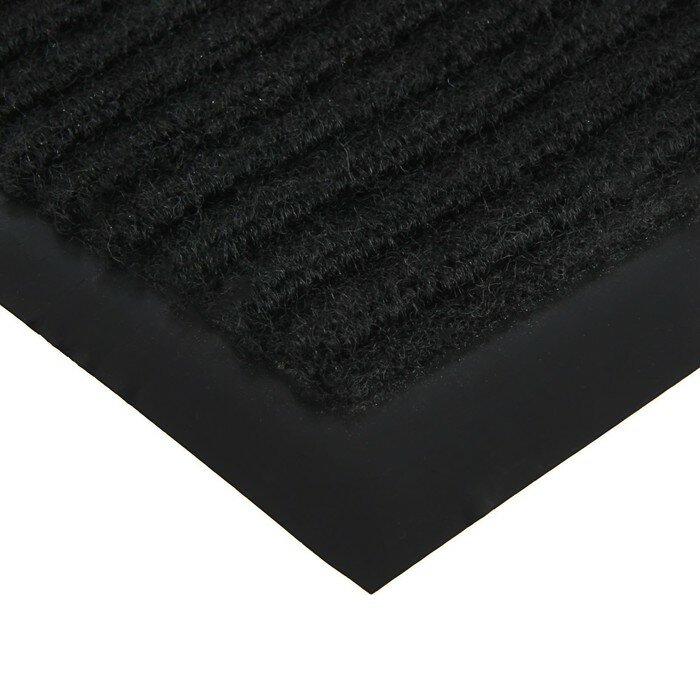 Коврик придверный влаговпитывающий, ребристый, «Стандарт», 120×180 см, цвет чёрный - фотография № 3