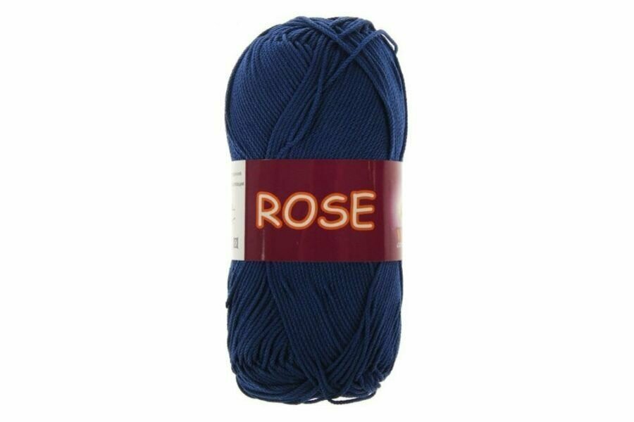 фото Пряжа для вязания VITA ROSE (Роза), цвет: 4254 т.синий; 1 моток, состав: 100% хлопок двойной мерсеризации, вес: 50 г, длина: 150 м