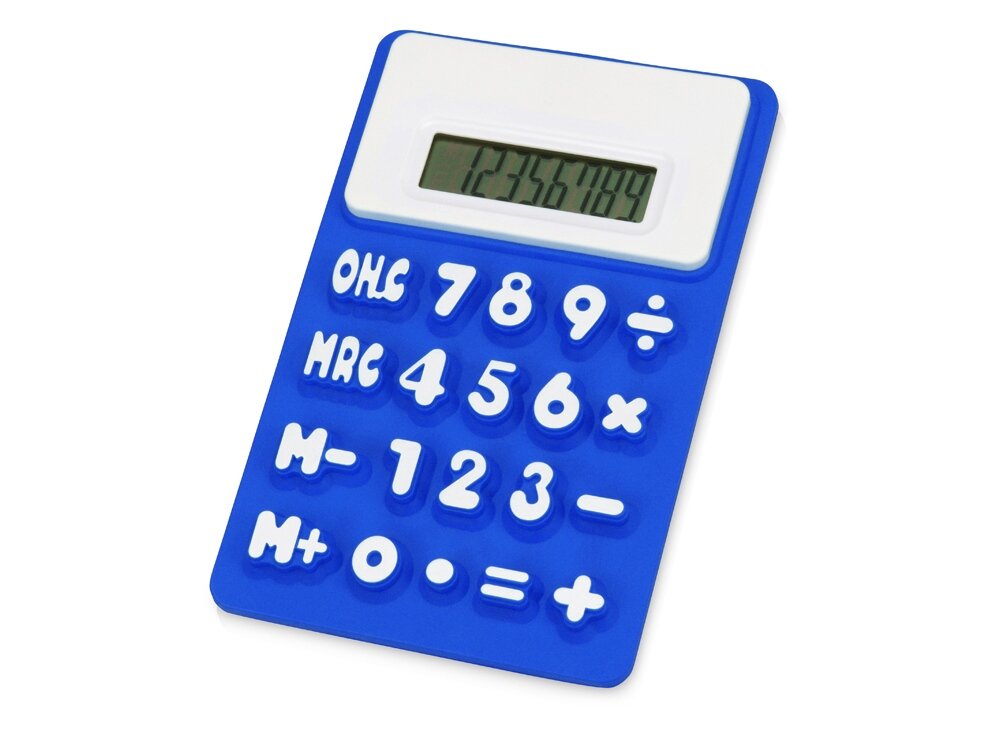 Гибкий калькулятор "Splitz" цвет ярко-синий