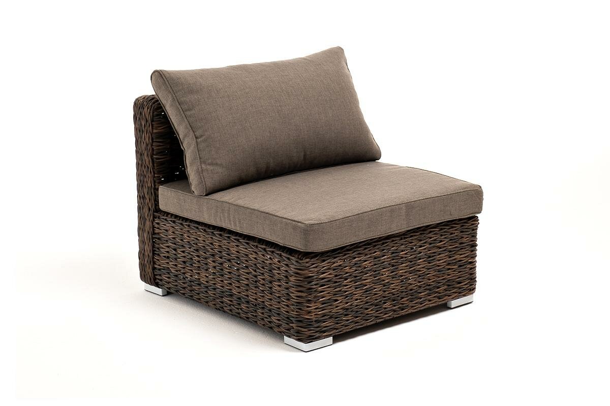 Диван 4SIS "Лунго" трансформирующийся диван из искусственного ротанга (гиацинт), цвет коричневый арт. YH-C1033W-SET TWbrown - фотография № 12