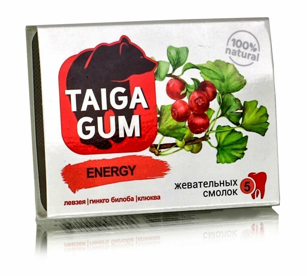 Смолка жевательная TAIGA GUM ENERGY"4гр" - фотография № 1