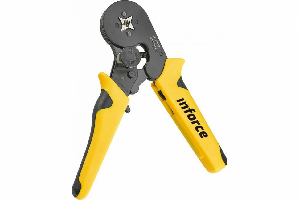 фото Квадратные пресс клещи Inforce с регулировочным винтом, 0.2-10 мм2 06-19-12