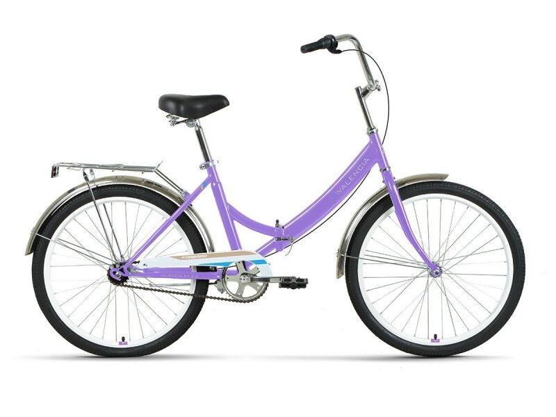 Велосипед Forward Valencia 24 3.0 (2022) 16 фиолетовый/голубой RBK22FW24083 (требует финальной сборки)