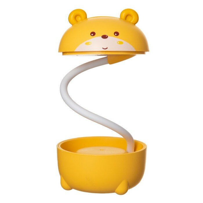 Настольная лампа "Мишка" LED 3Вт USB желтый 7,5х7,5х21 см - фотография № 9