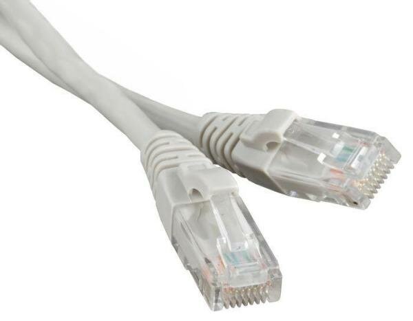 Патч-корд RJ45 - RJ45, 4 пары, UTP, категория 6, 5 м, серый, LSZH, LANMASTER LAN-PC45/U6-5.0-GY