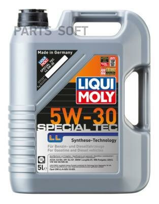 LIQUI MOLY 1193 Масо моторное LIQUI MOLY Special Tec LL 5W-30, 5 (анаог арт. 8055, арт. . арт. 2448)