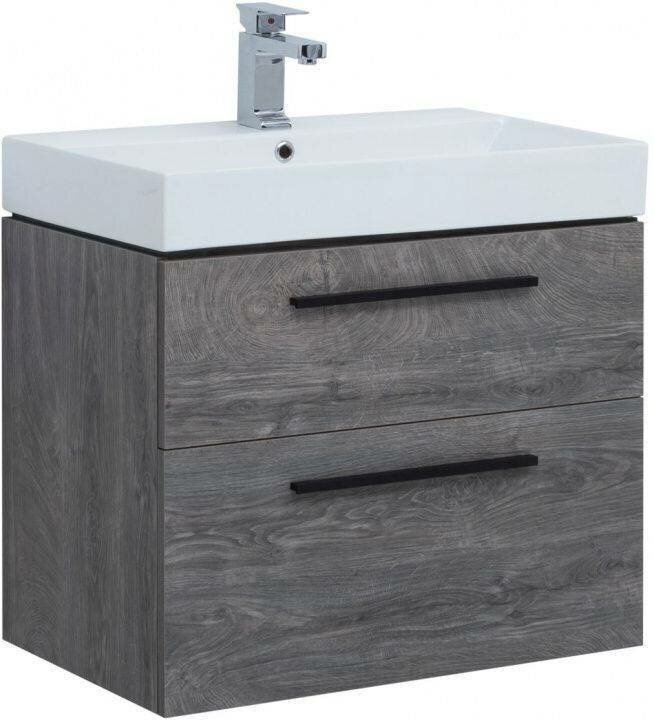 Тумба Aquanet Nova 70 (Slim Synergy) дуб рошелье (2 ящика)