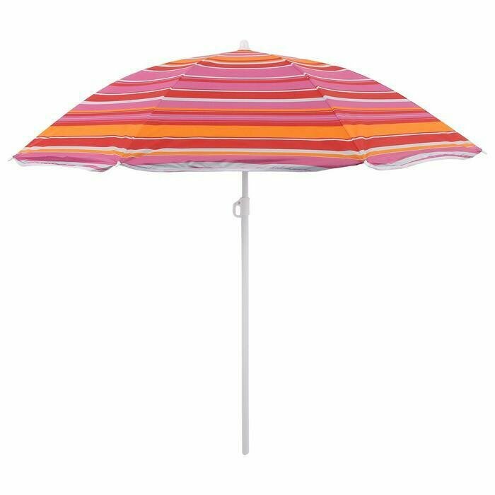 Зонт для пляжа/ Зонт пляжный "Модерн" с механизмом наклона, серебряным покрытием, d-180 cм, h-195 см - фотография № 3