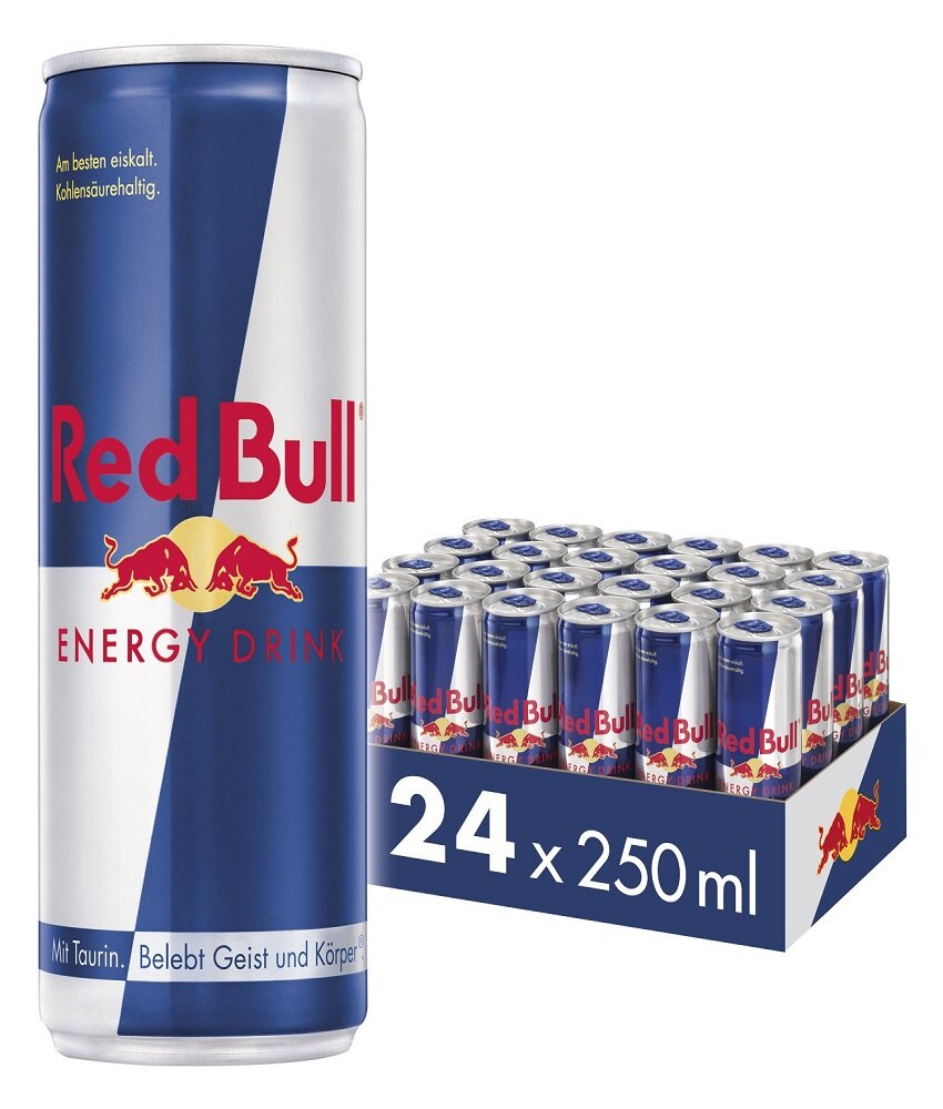 Энергетический напиток Red Bull (Ред Булл) ж/б 24 штуки по 0,25 л (комплект) - фотография № 1