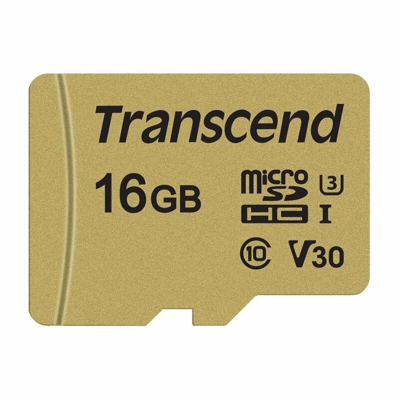 Карта памяти 16 ГБ micro SDHC Transcend TS16GUSD500S Class 10 UHS-I, 887548