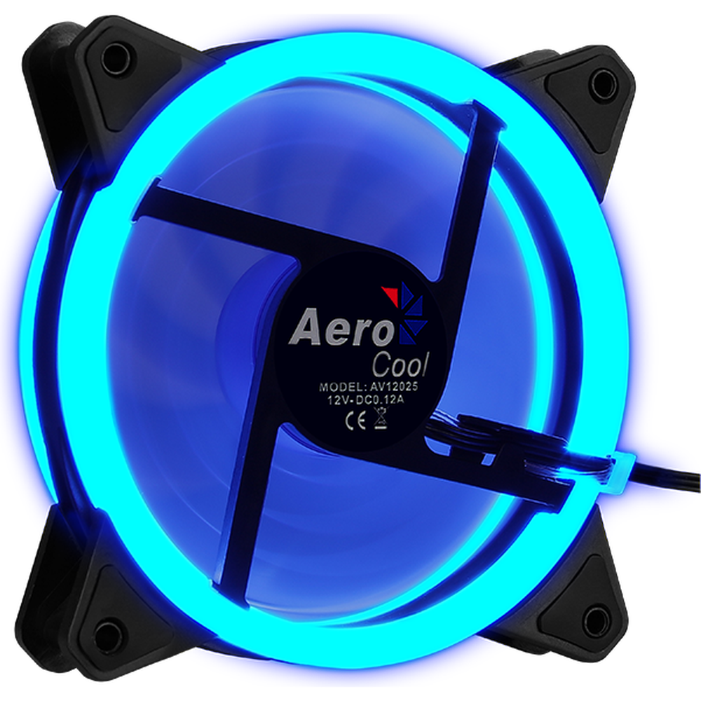 Вентилятор 120мм AeroCool Rev Blue LED Ret