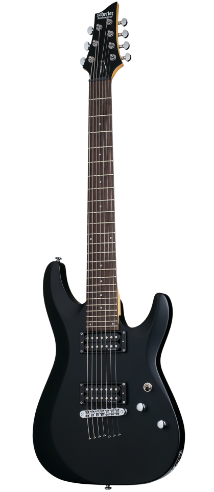 Schecter C-7 Deluxe SBK Гитара электрическая семиструнная, крепление грифа: на болтах